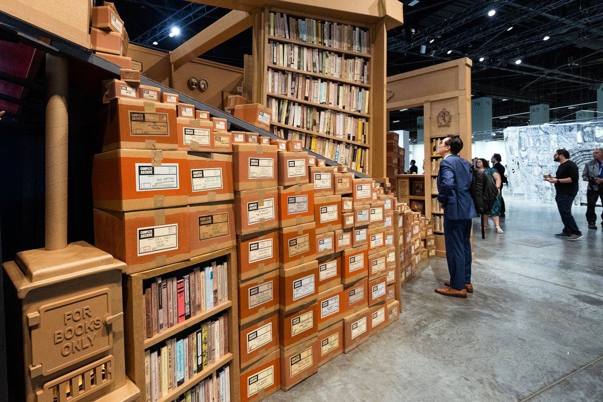 Ward Shelley's The Last Library IV: Written in Water in the Meridians section of Art Basel Miami Beach Photo © Liliana Mora